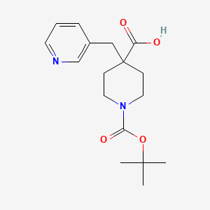 molecular formula C17H24N2O4 B2959630 1-(tert-Butoxycarbonyl)-4-(pyridin-3-ylmethyl)piperidine-4-carboxylic acid CAS No. 1695428-18-2
