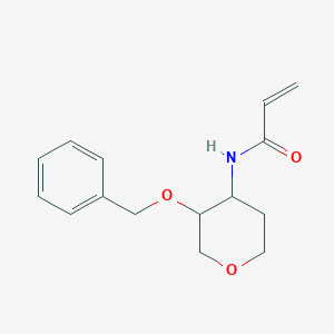 molecular formula C15H19NO3 B2959636 N-(3-Phenylmethoxyoxan-4-yl)prop-2-enamide CAS No. 2293022-16-7
