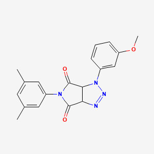 molecular formula C19H18N4O3 B2959638 5-(3,5-二甲基苯基)-1-(3-甲氧基苯基)-1,6a-二氢吡咯并[3,4-d][1,2,3]三唑-4,6(3aH,5H)-二酮 CAS No. 1172717-47-3