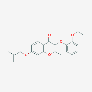 molecular formula C22H22O5 B2959640 3-(2-ethoxyphenoxy)-2-methyl-7-((2-methylallyl)oxy)-4H-chromen-4-one CAS No. 858758-94-8