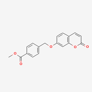 molecular formula C18H14O5 B2959650 methyl 4-{[(2-oxo-2H-chromen-7-yl)oxy]methyl}benzoate CAS No. 314262-40-3