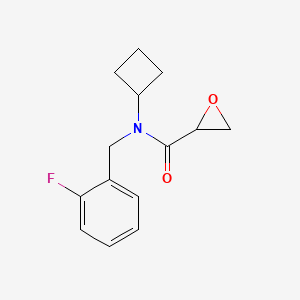 molecular formula C14H16FNO2 B2959658 N-Cyclobutyl-N-[(2-fluorophenyl)methyl]oxirane-2-carboxamide CAS No. 2411249-33-5