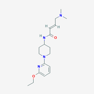 molecular formula C18H28N4O2 B2959662 (E)-4-(Dimethylamino)-N-[1-(6-ethoxypyridin-2-yl)piperidin-4-yl]but-2-enamide CAS No. 2411324-80-4