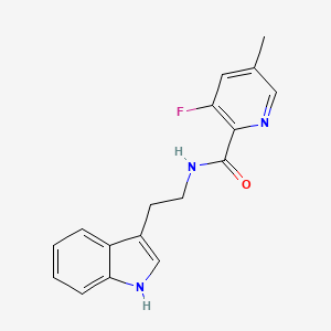 molecular formula C17H16FN3O B2959686 3-fluoro-N-[2-(1H-indol-3-yl)ethyl]-5-methylpyridine-2-carboxamide CAS No. 2415553-96-5