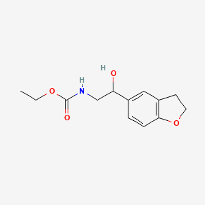molecular formula C13H17NO4 B2959692 Ethyl (2-(2,3-dihydrobenzofuran-5-yl)-2-hydroxyethyl)carbamate CAS No. 1421443-40-4
