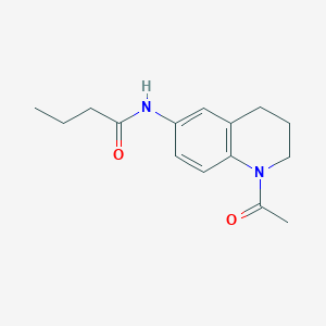 molecular formula C15H20N2O2 B2959697 N-(1-acetyl-3,4-dihydro-2H-quinolin-6-yl)butanamide CAS No. 941870-68-4
