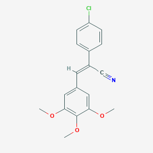 molecular formula C18H16ClNO3 B295970 2-(4-Chlorophenyl)-3-(3,4,5-trimethoxyphenyl)acrylonitrile 