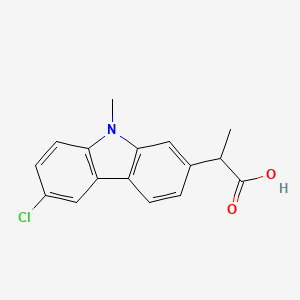 molecular formula C16H14ClNO2 B2959702 2-(6-chloro-9-methyl-9H-carbazol-2-yl)propanoic acid CAS No. 52263-56-6