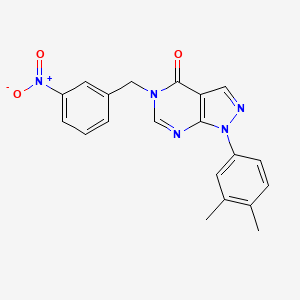 molecular formula C20H17N5O3 B2959713 1-(3,4-二甲苯基)-5-(3-硝基苄基)-1H-吡唑并[3,4-d]嘧啶-4(5H)-酮 CAS No. 863447-46-5