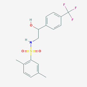 B2959716 N-(2-hydroxy-2-(4-(trifluoromethyl)phenyl)ethyl)-2,5-dimethylbenzenesulfonamide CAS No. 1351641-13-8