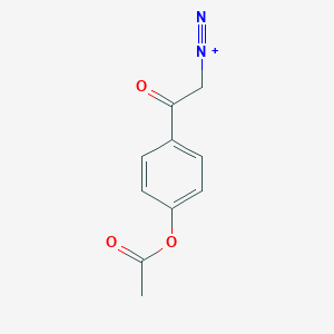 2-[4-(Acetyloxy)phenyl]-2-oxoethanediazonium