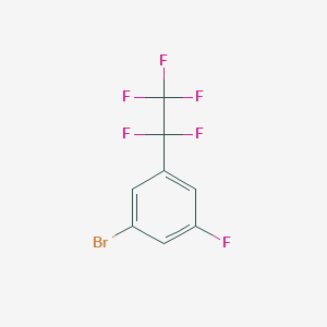 molecular formula C8H3BrF6 B2959771 1-Bromo-3-fluoro-5-(1,1,2,2,2-pentafluoroethyl)benzene CAS No. 2138038-32-9