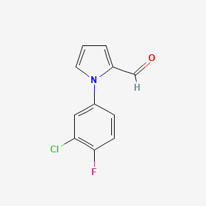 molecular formula C11H7ClFNO B2959782 1-(3-氯-4-氟苯基)-1H-吡咯-2-甲醛 CAS No. 383136-18-3