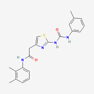molecular formula C21H22N4O2S B2959792 N-(2,3-dimethylphenyl)-2-(2-(3-(m-tolyl)ureido)thiazol-4-yl)acetamide CAS No. 921484-94-8