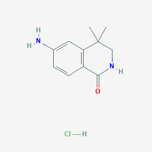 6-Amino-4,4-dimethyl-3,4-dihydroisoquinolin-1(2H)-one hydrochloride