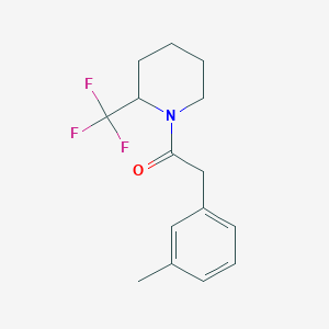 B2959823 2-(m-Tolyl)-1-(2-(trifluoromethyl)piperidin-1-yl)ethanone CAS No. 1903654-93-2