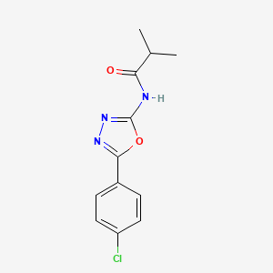 N-(5-(4-chlorophenyl)-1,3,4-oxadiazol-2-yl)isobutyramide