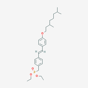 molecular formula C29H43O4P B295985 1-(diethoxyphosphorylmethyl)-4-[(E)-2-[4-(3,7-dimethyloctoxy)phenyl]ethenyl]benzene 