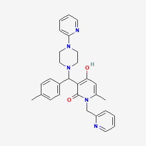 4-hydroxy-6-methyl-3-((4-(pyridin-2-yl)piperazin-1-yl)(p-tolyl)methyl)-1-(pyridin-2-ylmethyl)pyridin-2(1H)-one