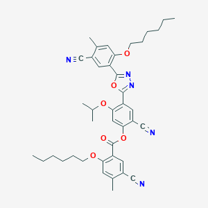 2-Cyano-4-{5-[5-cyano-2-(hexyloxy)-4-methylphenyl]-1,3,4-oxadiazol-2-yl}-5-isopropoxyphenyl 5-cyano-2-(hexyloxy)-4-methylbenzoate