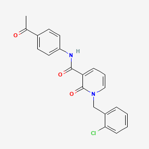 molecular formula C21H17ClN2O3 B2959872 N-(4-acetylphenyl)-1-(2-chlorobenzyl)-2-oxo-1,2-dihydropyridine-3-carboxamide CAS No. 946247-78-5