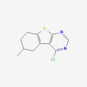 molecular formula C11H11ClN2S B2959873 4-氯-6-甲基-5,6,7,8-四氢[1]苯并噻吩并[2,3-d]嘧啶 CAS No. 610279-55-5
