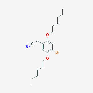 molecular formula C20H30BrNO2 B295988 [4-Bromo-2,5-bis(hexyloxy)phenyl]acetonitrile 