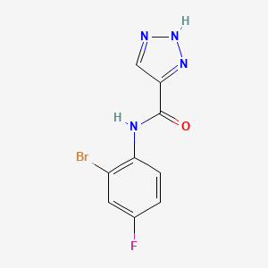 molecular formula C9H6BrFN4O B2959925 N-(2-bromo-4-fluorophenyl)-1H-1,2,3-triazole-5-carboxamide CAS No. 1504184-04-6