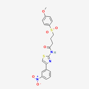 molecular formula C20H19N3O6S2 B2959941 4-((4-methoxyphenyl)sulfonyl)-N-(4-(3-nitrophenyl)thiazol-2-yl)butanamide CAS No. 941987-25-3