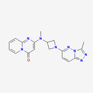 molecular formula C18H18N8O B2959942 2-[methyl(1-{3-methyl-[1,2,4]triazolo[4,3-b]pyridazin-6-yl}azetidin-3-yl)amino]-4H-pyrido[1,2-a]pyrimidin-4-one CAS No. 2200036-15-1