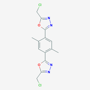 2-(Chloromethyl)-5-{4-[5-(chloromethyl)-1,3,4-oxadiazol-2-yl]-2,5-dimethylphenyl}-1,3,4-oxadiazole