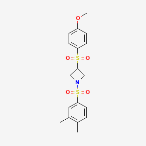 1-((3,4-Dimethylphenyl)sulfonyl)-3-((4-methoxyphenyl)sulfonyl)azetidine