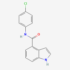 molecular formula C15H11ClN2O B2959952 N-(4-chlorophenyl)-1H-indole-4-carboxamide CAS No. 1155966-35-0