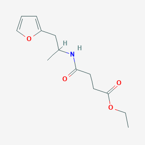 molecular formula C13H19NO4 B2959959 4-((1-(呋喃-2-基)丙-2-基)氨基)-4-氧代丁酸乙酯 CAS No. 1234993-26-0