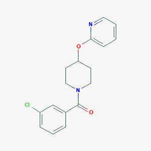 molecular formula C17H17ClN2O2 B2959961 (3-氯苯基)(4-(吡啶-2-氧基)哌啶-1-基)甲酮 CAS No. 1428380-27-1