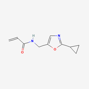 molecular formula C10H12N2O2 B2959962 N-[(2-Cyclopropyl-1,3-oxazol-5-yl)methyl]prop-2-enamide CAS No. 2190141-39-8