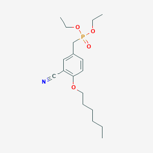 Diethyl 3-cyano-4-(hexyloxy)benzylphosphonate