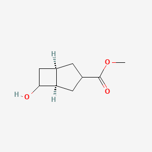 molecular formula C9H14O3 B2959972 甲基 (1R,5R)-6-羟基双环[3.2.0]庚烷-3-甲酸酯 CAS No. 2137434-22-9