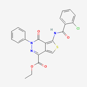 Ethyl 5-[(2-chlorobenzoyl)amino]-4-oxo-3-phenylthieno[3,4-d]pyridazine-1-carboxylate