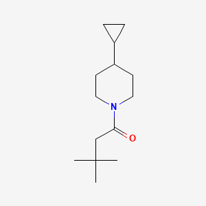 molecular formula C14H25NO B2959990 1-(4-Cyclopropylpiperidin-1-yl)-3,3-dimethylbutan-1-one CAS No. 2320150-41-0