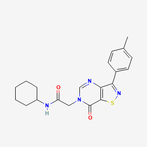 molecular formula C20H22N4O2S B2959995 N-(2,4-dimethoxyphenyl)-6-methyl-2-[(4-methylpiperidin-1-yl)carbonyl]quinolin-4-amine CAS No. 1112297-95-6