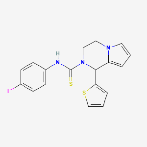 N-(4-iodophenyl)-1-(thiophen-2-yl)-3,4-dihydropyrrolo[1,2-a]pyrazine-2(1H)-carbothioamide