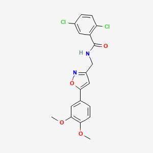 2,5-dichloro-N-((5-(3,4-dimethoxyphenyl)isoxazol-3-yl)methyl)benzamide
