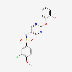 3-chloro-N-(2-(2-fluorophenoxy)pyrimidin-5-yl)-4-methoxybenzenesulfonamide