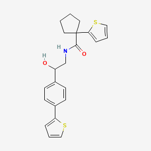 N-{2-hydroxy-2-[4-(thiophen-2-yl)phenyl]ethyl}-1-(thiophen-2-yl)cyclopentane-1-carboxamide