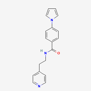 molecular formula C18H17N3O B2960042 N-(2-(pyridin-4-yl)ethyl)-4-(1H-pyrrol-1-yl)benzamide CAS No. 1144435-79-9