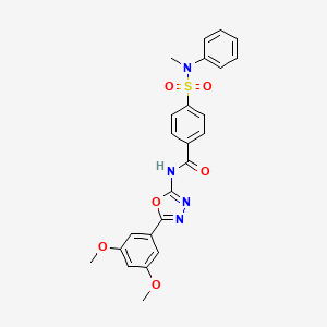 N-[5-(3,5-dimethoxyphenyl)-1,3,4-oxadiazol-2-yl]-4-[methyl(phenyl)sulfamoyl]benzamide
