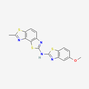 molecular formula C17H12N4OS3 B2960052 N-(5-methoxy-1,3-benzothiazol-2-yl)-7-methyl-[1,3]thiazolo[5,4-e][1,3]benzothiazol-2-amine CAS No. 890951-63-0