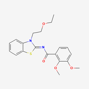 molecular formula C20H22N2O4S B2960064 (E)-N-(3-(2-ethoxyethyl)benzo[d]thiazol-2(3H)-ylidene)-2,3-dimethoxybenzamide CAS No. 887459-52-1