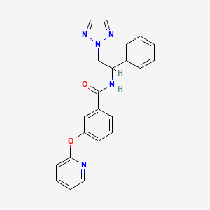 N-(1-phenyl-2-(2H-1,2,3-triazol-2-yl)ethyl)-3-(pyridin-2-yloxy)benzamide